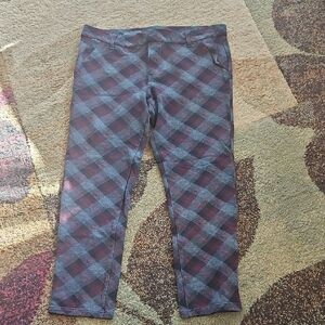 Kut from the Kloth Plaid Skinny Pants - Red and Black